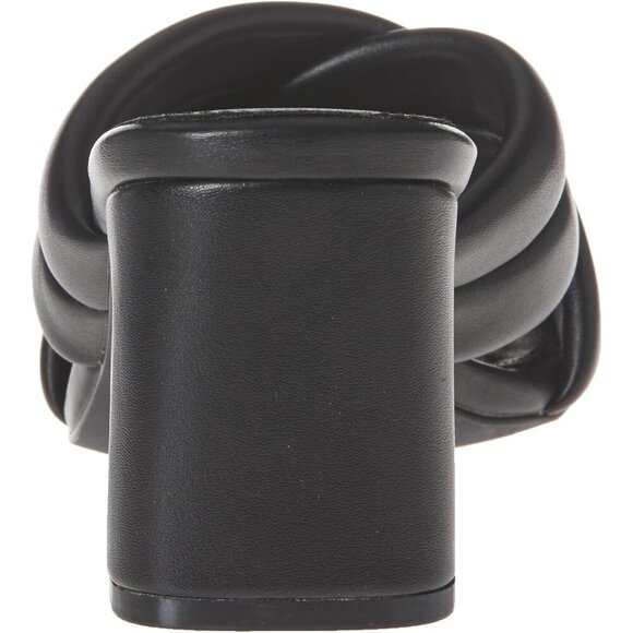 🆕Women's Crossover Heeled Sandal Pump Black Faux Leather, Stylish & Chic - Picture 3 of 8